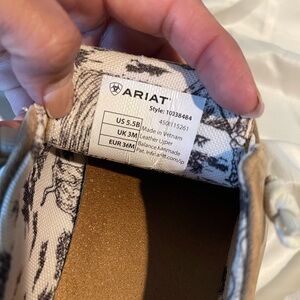 Ariat Cream and Black Patterned Shoes